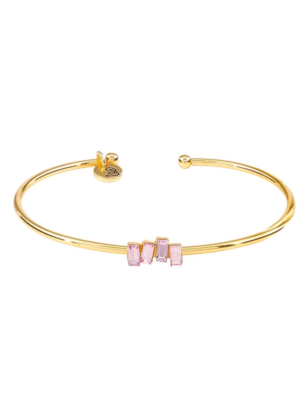 Santa Barbara Open Crystal Bangle - Light Blush
Bar